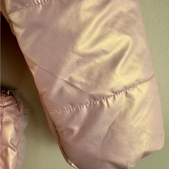 Le Chic Metallic Pink Puffy Coat with Belt Bag - Picture 9 of 10